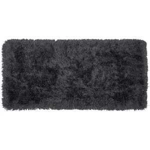 Shaggy Area Rug 80 x 150 cm Black CIDE