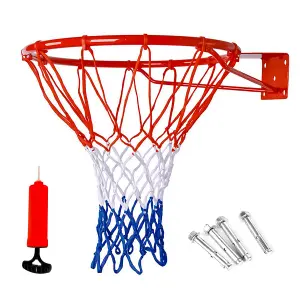 Full Size Basketball Hoop Ring Net Wall Mounted Outdoor Hanging Basket 18"/45cm