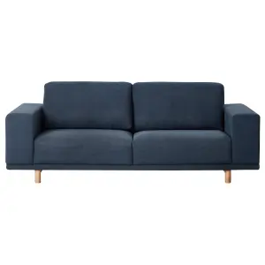 3 Seater Fabric Sofa Blue NIVALA