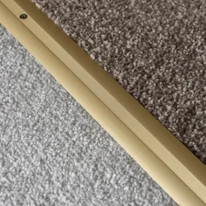 Anodised aluminium carpet profile cover strip door floor bar trim 1000mm x 20mm c68 gold