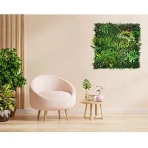 Artificial Plant Flower Living Wall Panels Realistic - Lush Lonsdale - Indoor / Outdoor - 1m x 1m - Home, Garden, Office