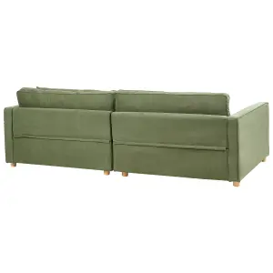 3 Seater Fabric Sofa Green VINSTRA