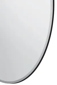 MirrorOutlet All Glass Bevelled Frameless Modern Design Round Mirror 110 x 110CM