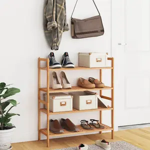 Berkfield Shoe Racks 2 pcs 69x27x41 cm Solid Wood Walnut