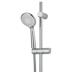 GoodHome Cavally Chrome effect 3-spray pattern Shower kit