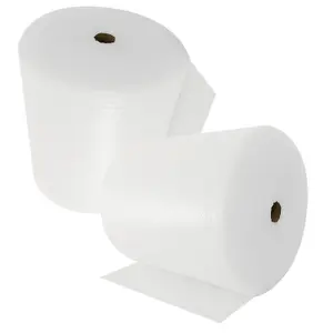 2 Rolls of 500mm x 100m Strong Packing Moving Wrapping Protective Small Bubble Wrap Rolls