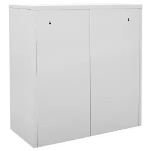 Berkfield Locker Cabinet Light Grey and Red 90x45x92.5 cm Steel