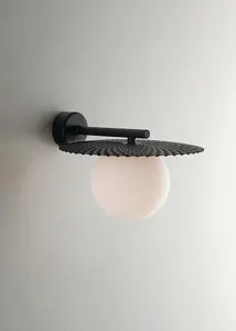 Luminosa Chaplin Globe Wall Lamp, Black, G9