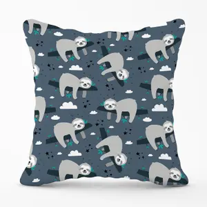 Sleeping Sloth Pattern Outdoor Cushion 45cm x 45cm