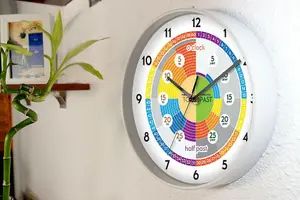 Walplus Tell the time Children Clock - 25 cm / 9.8 in