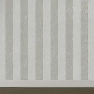 Claydon Grey Striped Glitter effect Classic Textured Wallpaper