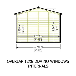 Garden Value 8 ft. W x 12 ft. D Windowless Overlap Shed