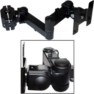 30 to 60mm Dual Arm Pole Mount TV Monitor Bracket Adjustable DJ Boom Gig Stand