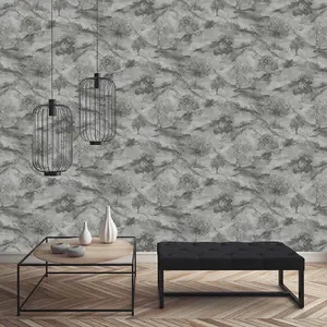 Minerals Ascadia Grey / Silver Wallpaper Holden 35730