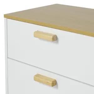 48 x 40 x 54cm Wooden Side Cabinet with 2 Drawers, Assembly Required