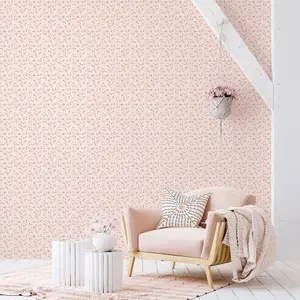 Galerie Secret Garden Pink/Cream Delicate Flower Trail Wallpaper Roll