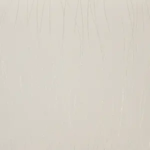 White Sliver Glitter Metallic Thin Lines Waves Textured Wallpaper