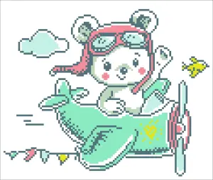 AERO BEAR - Diamond Painting Kit: Aero Bear - Diamond Dotz