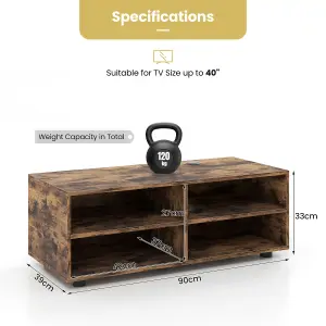 Costway TV Stand for TVs up to 40" Wooden Media Console Table Entertainment Center