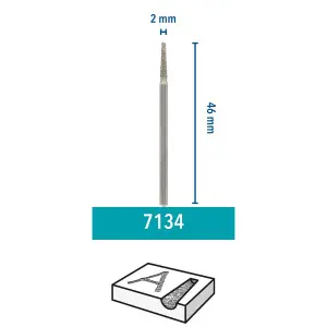 Dremel 2mm Diamond wheel point 7134, Pack of 2