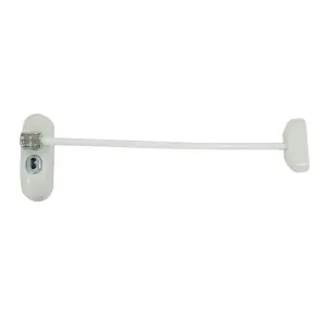 UAP Window Restrictor with Key - Window Safety Locks - 20cm Cable - All Types of Windows - 4 Locks - White