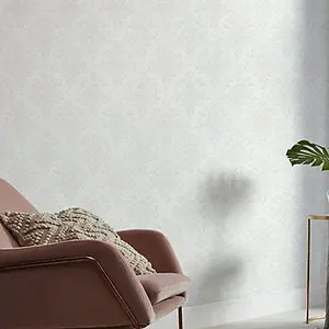 GoodHome Abeli White Metallic effect Russian damask Textured Wallpaper