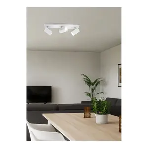 Luminosa Marley Modern 3 Light Ceiling Spotlight Bar White - UK Stock