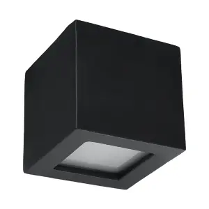 Leo Ceramic & Glass Black 1 Light Classic Wall Light