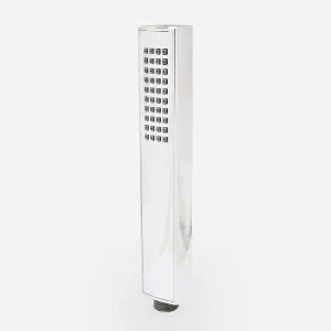 Nes Home Bathroom Minimalist Modern Rectangular Shower Handset Chrome