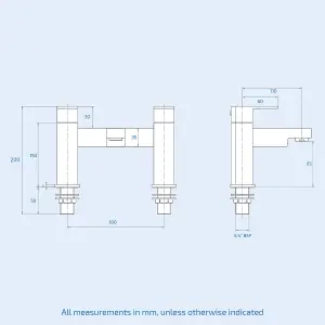 Nes Home Kevon Cloakroom Basin Mono and Bath Filler Mixer Tap Set Chrome