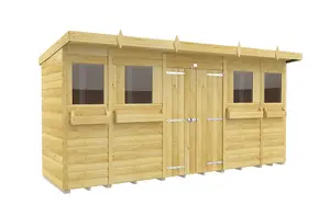 DIY Sheds 14x4 Pent Summer Shed Loglap