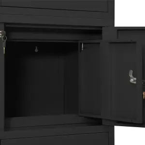 Berkfield Office Cabinet Anthracite 90x40x180 cm Steel