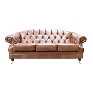 Chesterfield Handmade 3 Seater Sofa Settee Legacy Antique Whisky Leather In Victoria Style