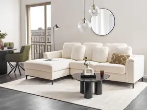 Right-Hand Corner Sofa OSLO White Boucle Right Hand