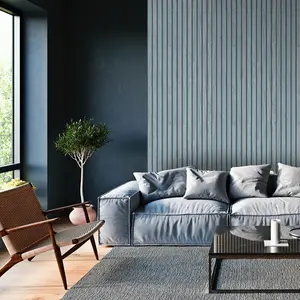 Panacea Wood Slats Wallpaper Blue Belgravia 1164