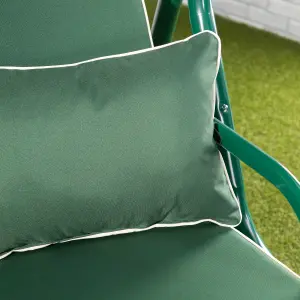 Alfresia Roma Swing Seat with Green Luxury Cushions