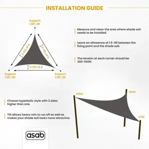 Triangle Waterproof Sail Shade - Beige