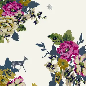 Joules Crème Cambridge floral Smooth Wallpaper