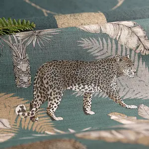 Grandeco Jungle Fever Leopard Teal Wallpaper JF2104