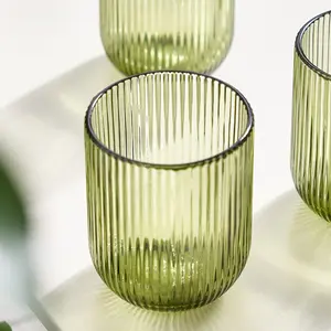 Chanyia Drinking Glass Set (Set of 6) Green / 9.50" H