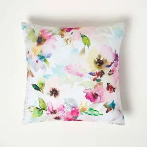 Homescapes Multicolour Flowers Outdoor Cushion 45 x 45 cm, Set of 2