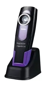 NightSearcher i, Spector UV  ,  395 nm   Rechargeable Ultraviolet Inspection Light with Charging Dock