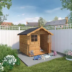 Mercia 5x5 Poppy Apex Shiplap Wooden Playhouse - Assembly service included