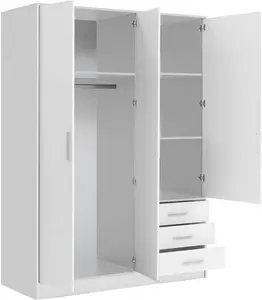 Ingram 3 Door Wardrobe Zipcode Design Finish: Matt White