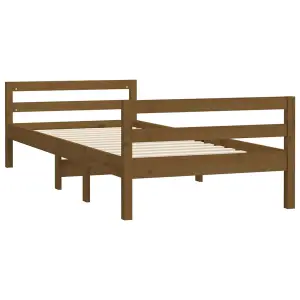 Berkfield Bed Frame Honey Brown 90x200 cm Solid Wood Pine