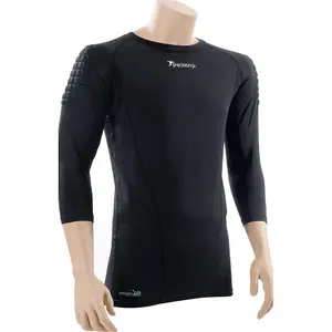 ADULT 38-40 Inch EVA Padded Goal-Keeping 3/4 Sleeve Baselayer T-Shirt Top