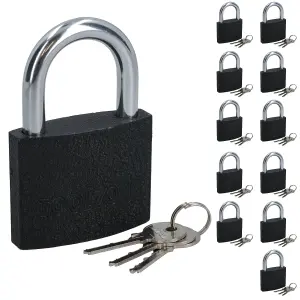 75mm Iron Padlock With Hardened Shackle Padlocks Shed Gate Lock x 12