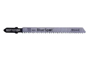 Blue Spot Tools - 5 PCE HCS Reverse Pitch Jigsaw Blades For Wood (10 TPI)