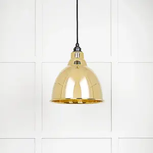 Hammered Brass Brindley Pendant