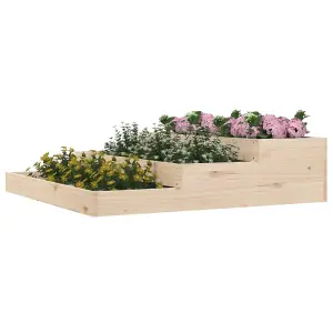 Berkfield Planter 107x107x27 cm Solid Wood Pine